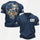 CAT Skull Printed Men's Short-Sleeve Henley T-Shirt