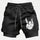 Rock Hand Skeleton Print Men's Shorts