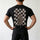 Checkerboard Skeleton Rock Hand Printed Men's T-shirt