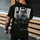 Vintage Man in Black Guitarist Graphic Printed Men's T-shirt