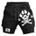 K9 Military Dog Paw Skull Printed All-In-One Fitness Shorts