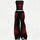 Y2K Grunge Red Skull Bandeau Top & Elasticated Trousers Two-Piece Set