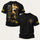 Vintage Gold Crown Cross Printed Unisex Oversized T-shirt