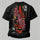 Asymmetrical Oni Art Printed Oversized Unisex T-shirt