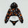 Halloween Evil Pumpkin Skull Printed Women's Cropped Hoodie & Thong Sets  