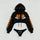 Halloween Pumpkin Graphic Printed Women's Cropped Hoodie & Thong Sets  