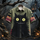 Halloween Black Cat Print Short Sleeve Button-Up Men's Shirt