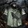 Halloween Darkness Raven Print Short Sleeve Button-Up Men's Shirt