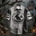 Gothic Raven Jack-o'-Lantern Print Short Sleeve Button-Up Men's Shirt