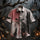 Gothic Spiderweb Bat-Eye Print Short Sleeve Button-Up Men's Shirt