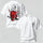 Crimson Demon & Samurai Blade Printed Oversized Unisex T-shirt