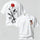 Japanese Ink Crane & Katana Printed Oversized Unisex T-shirt
