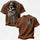 Moto Asfalto Biker Skull Graphic Oversized Unisex T-shirt