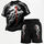 White Mane Motorcycle Skull Born to Ride Men's T-Shirt & Shorts Set