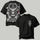 Monochrome Tribal Oni Mask Printed Oversized Unisex T-shirt