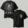 Distressed Sketch Blue-Horned Oni Mask Printed Oversized Unisex T-shirt