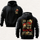 Smoke Tires Racing Rat Rod Graphic Printed Fleece-lined Unisex Hoodie