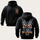 Ride with Fire Skull Printed Fleece-lined Unisex Hoodie