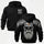Born to Ride Vintage Skull Printed Fleece-lined Unisex Hoodie