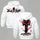 Born to Ride Floral Skull Printed Fleece-lined Unisex Hoodie