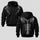 Gothic Spine Skeleton Graphic Printed Fleece-lined Unisex Hoodie
