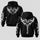 Gothic Thorn Crown Printed Fleece-lined Unisex Hoodie
