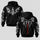 Gothic Red Spine Graphic Printed Fleece-lined Unisex Hoodie