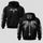 Gothic Cyber Angel Wings Printed Fleece-lined Unisex Hoodie