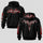 Gothic Red Lightning Tribal Printed Fleece-lined Unisex Hoodie