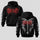 Death Metal Font Crimson Printed Fleece-lined Unisex Hoodie