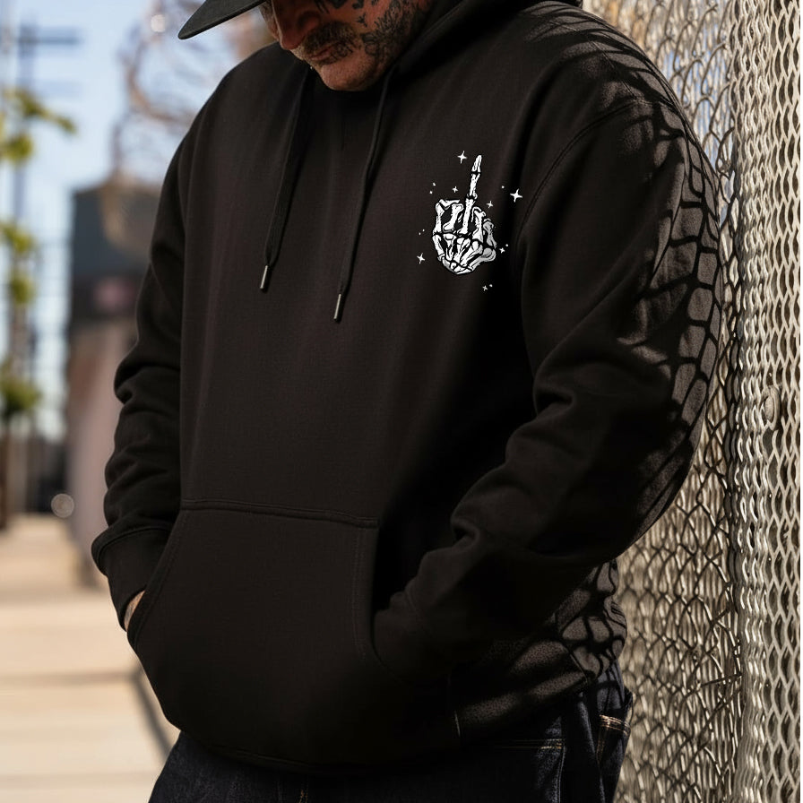 Don't Like Me Printed Fleece-lined Unisex Hoodie