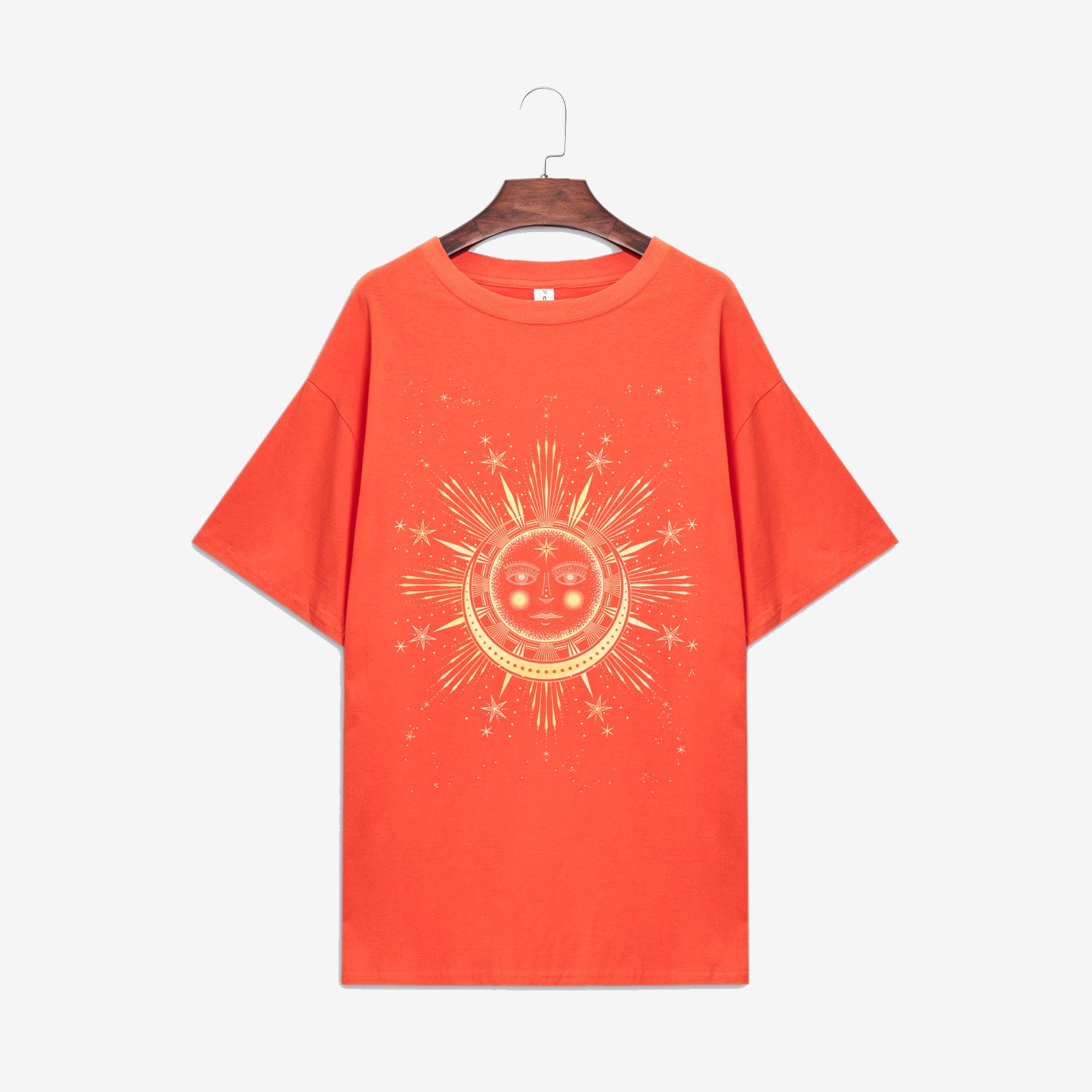 Neojana Sun Face Print Designer T-Shirt