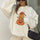 Neojana Pumpkins Bats Designer Print Sweatshirt - chicyea