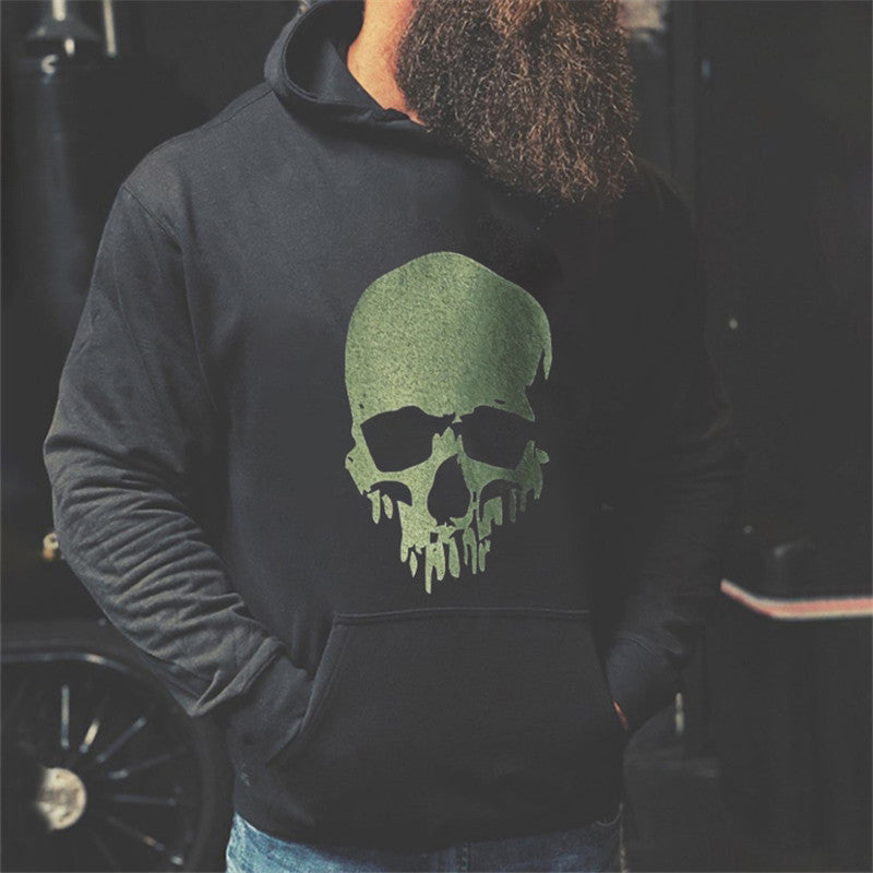 Livereid Stand Your Ground Skull Print Men Hoodie - chicyea