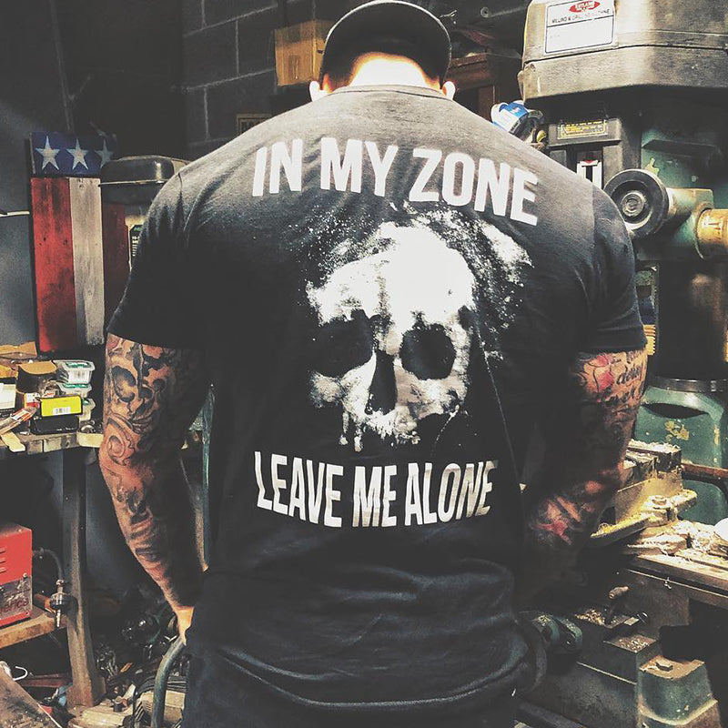 Livereid Cool In My Zone Leave Me Alone Skull T-Shirt - chicyea