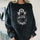 Minnieskull Punk Skull Divination Long Sleeve Sweatshirt - chicyea