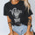 Minnieskull Virgo Skull With Flower Print T-Shirt - chicyea