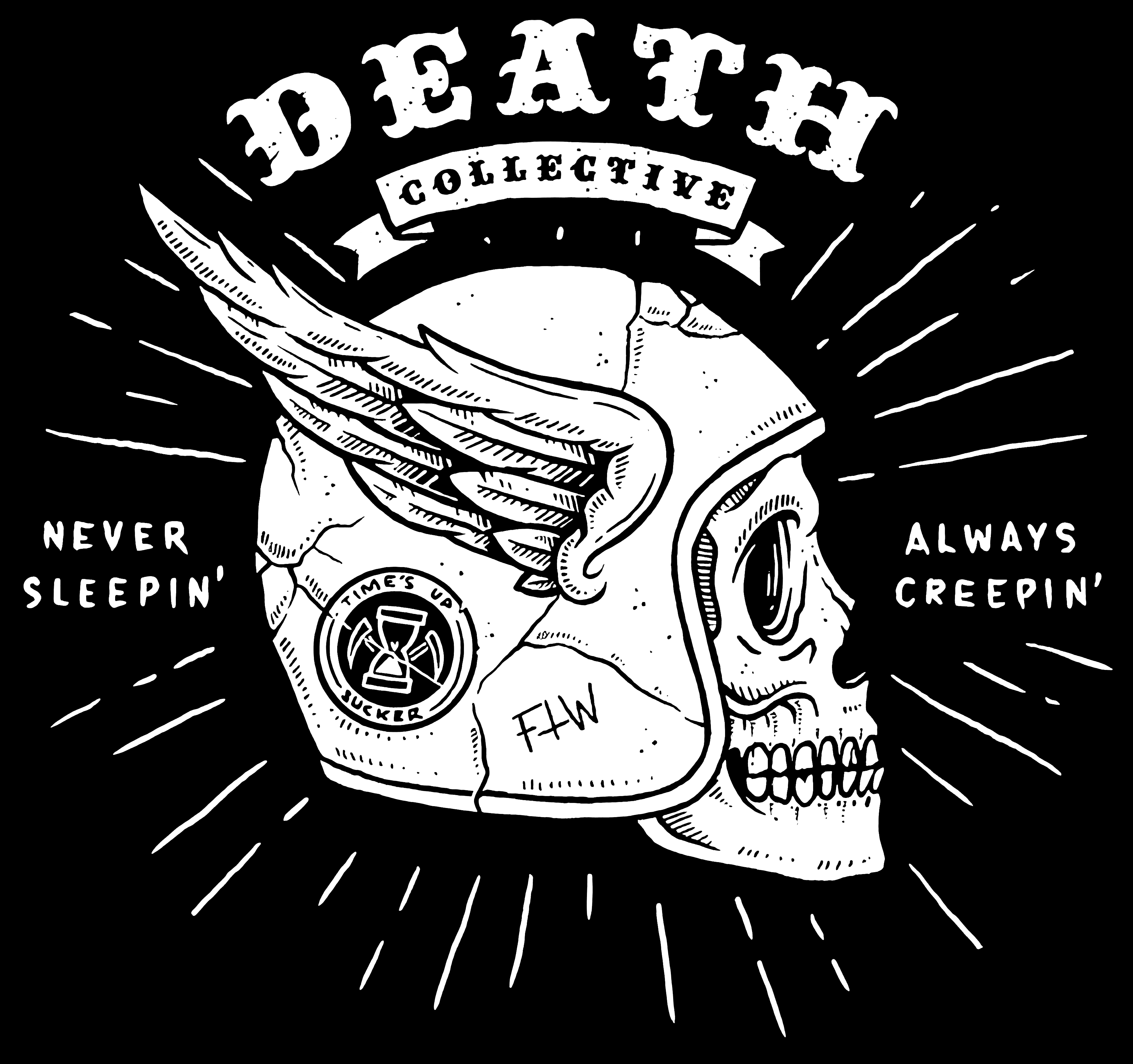 Minnieskull Skull Death Never Sleepin Printed Designer T-Shirt - chicyea