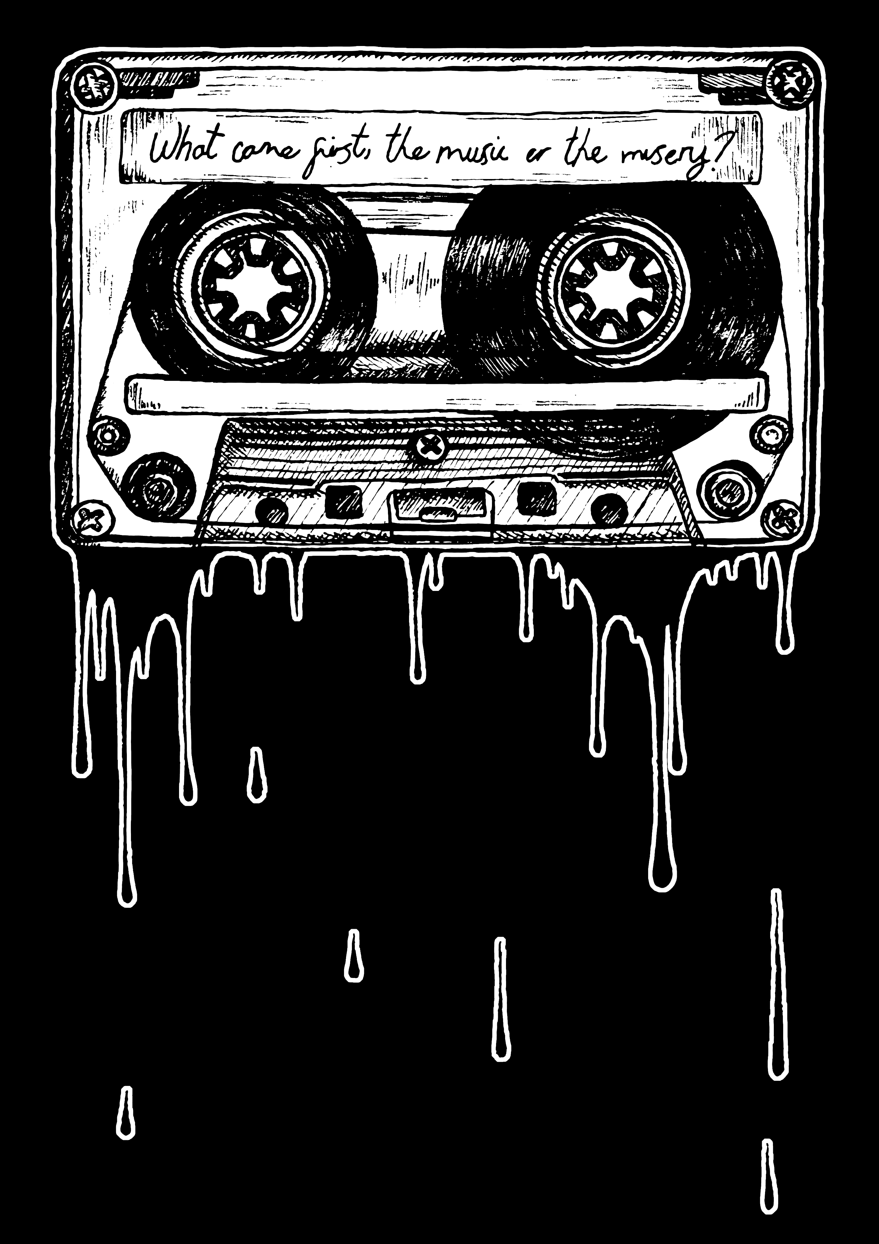Minnieskull Audio Cassette Print Designer T-Shirt - chicyea