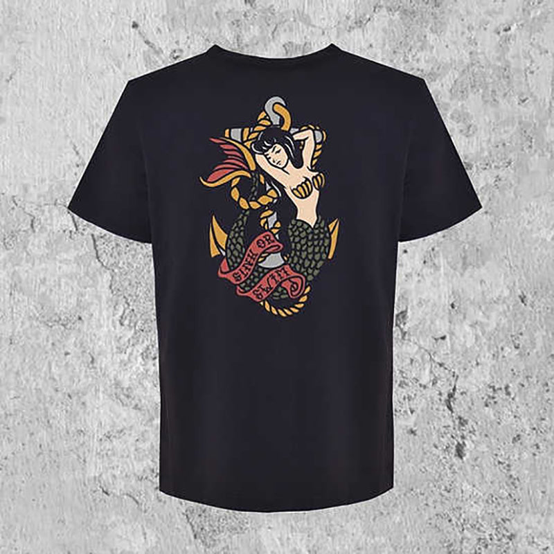 Uprandy Retro Mermaid Print T-Shirt - chicyea