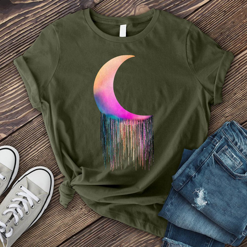 Neojana Colorful Moon Rainbow Printed Tees - chicyea