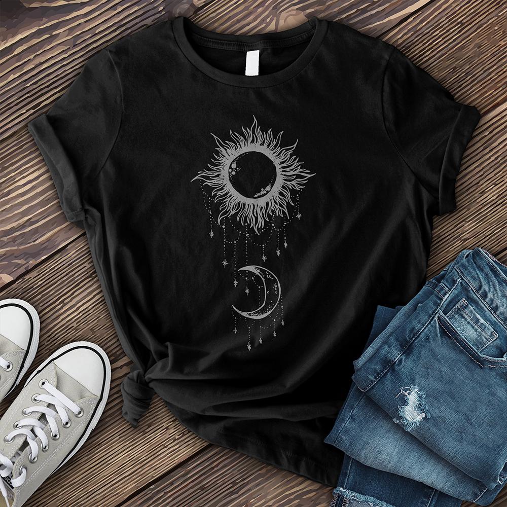 Neojana Women Sun Moon Print Short Sleeve T-Shirt - chicyea