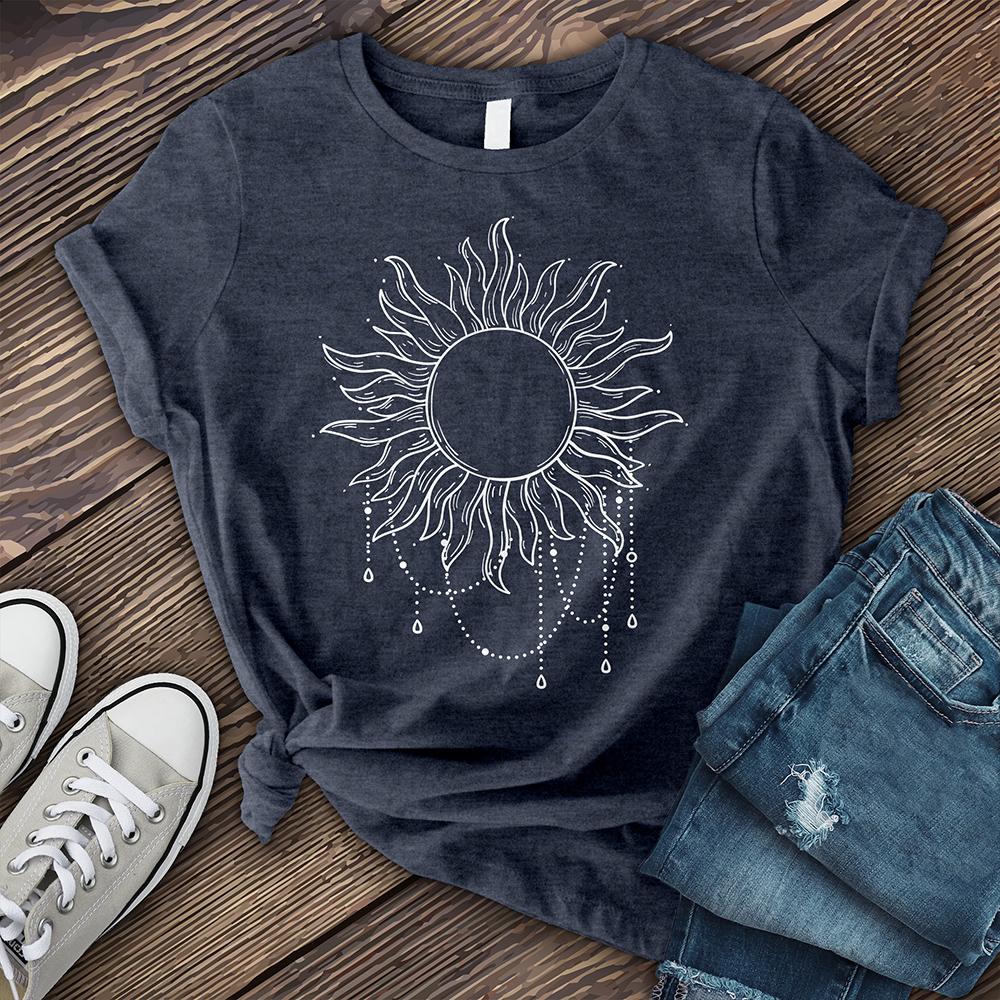 Neojana Women Sun Print Short Sleeve Casual T-Shirt - chicyea