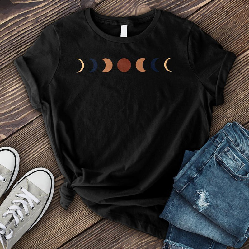 Neojana Multicolored Moon Printed Graphic Tees - chicyea