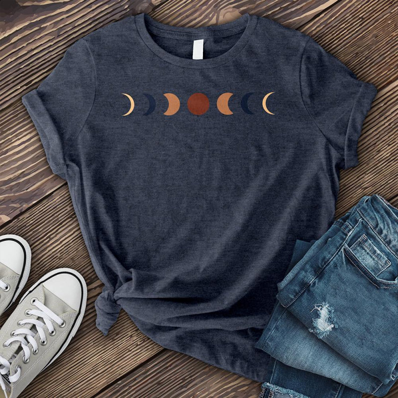 Neojana Multicolored Moon Printed Graphic Tees - chicyea