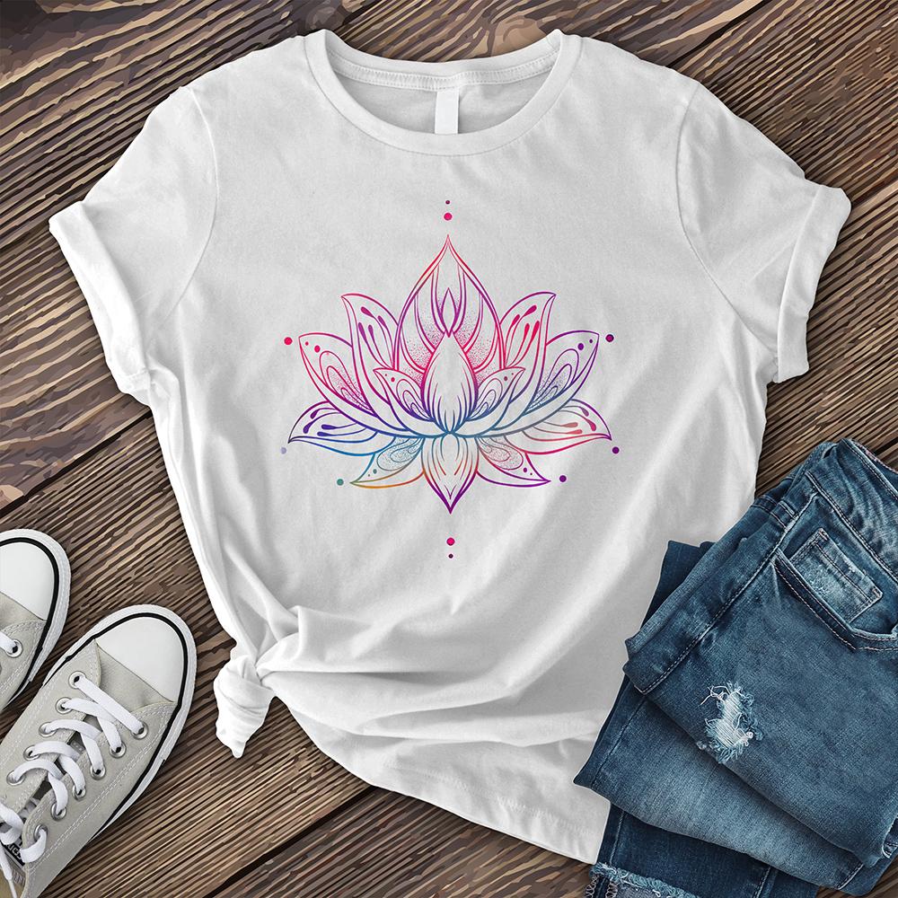 Neojana Women Pink Lotus Print Fashion T-Shirt - chicyea