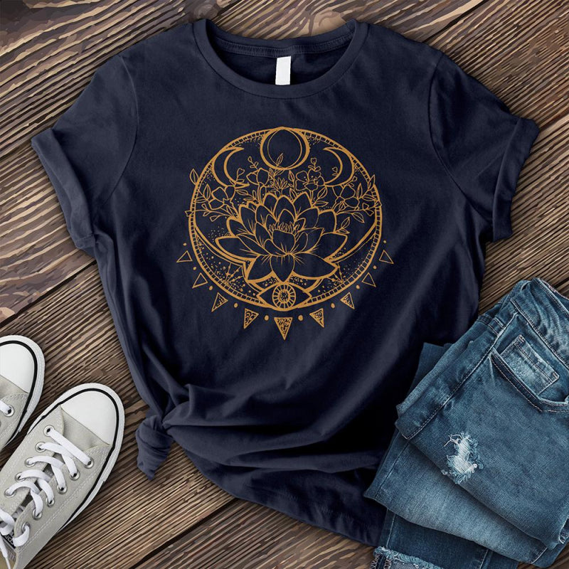 Neojana Cozy Lotus Moon Printed Graphic Tees - chicyea