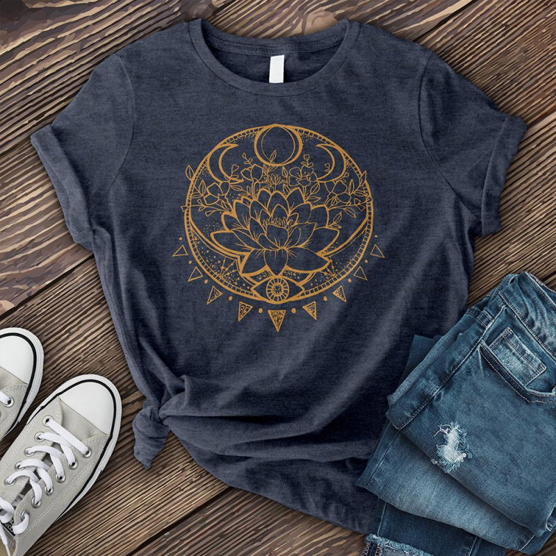 Neojana Cozy Lotus Moon Printed Graphic Tees - chicyea