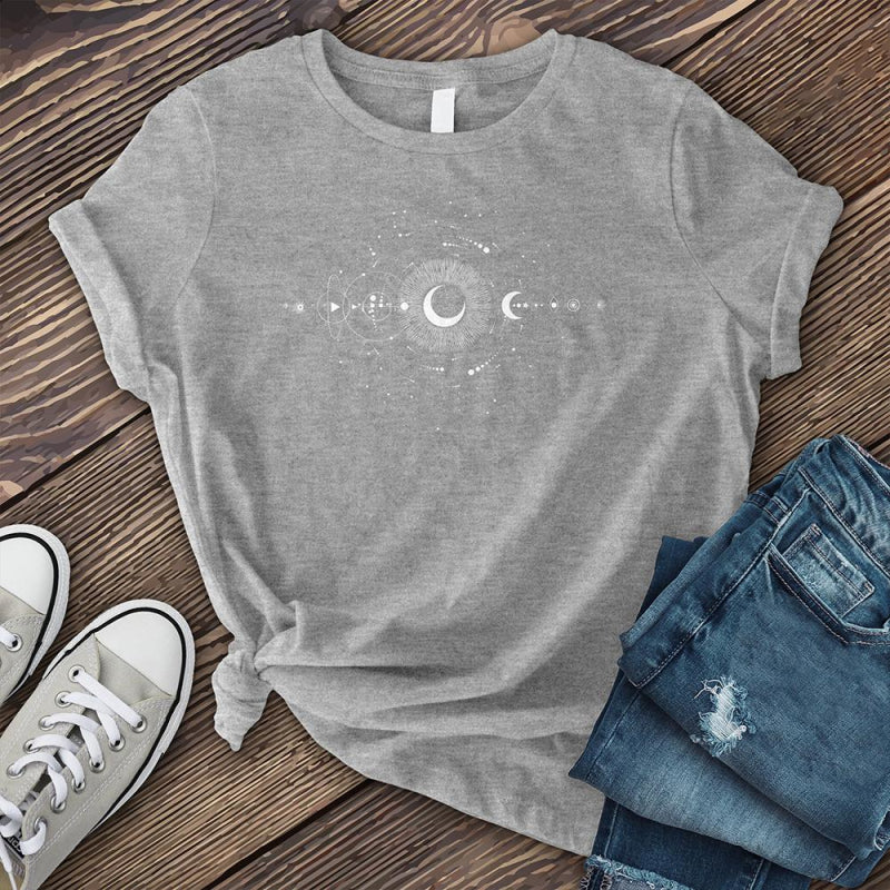 Neojana Simple Moon Sun Print Classic Graphic Tees - chicyea