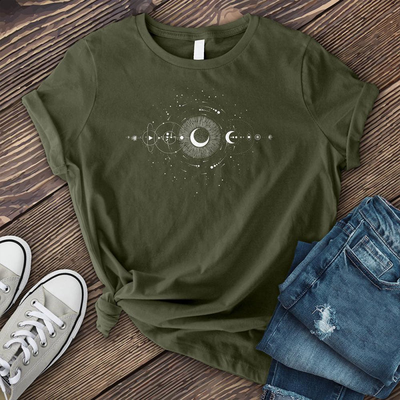 Neojana Simple Moon Sun Print Classic Graphic Tees - chicyea